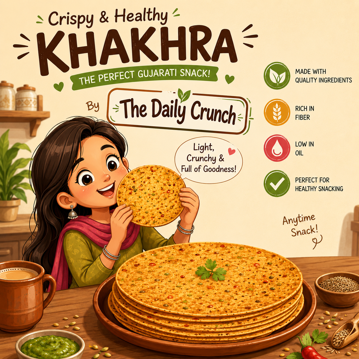 Crispy & healthy khakhra — The perfect Gujarati snack